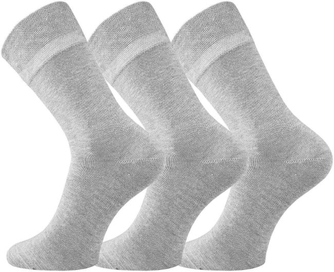 6 Paar TippTexx 24 Baumwoll-Socken mit breitem Komfort Piqué-Bund